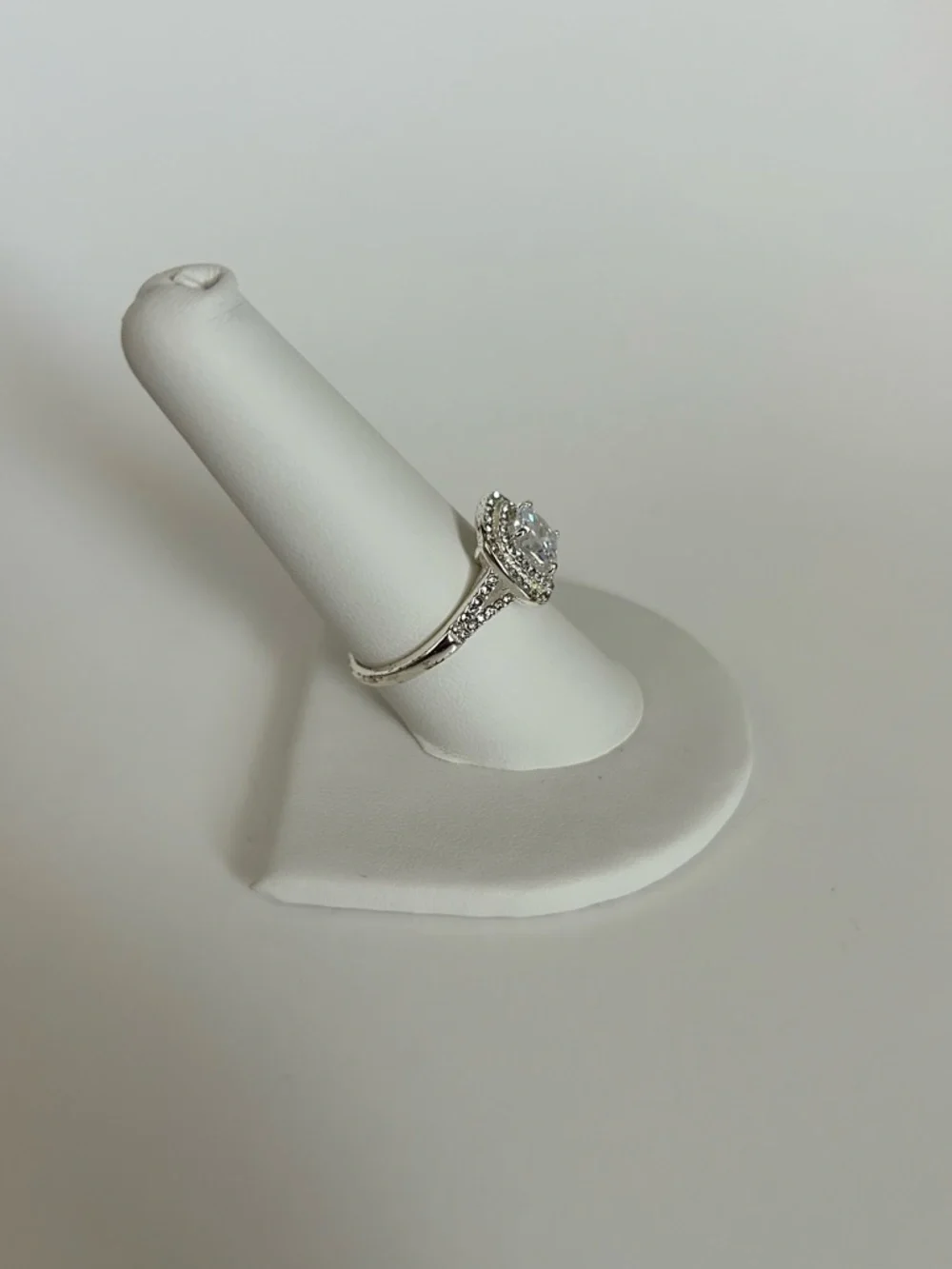 Charter Club Silver-Tone Halo Cubic Zirconia Ring